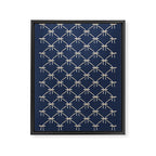 Bows & Ribbons Pattern XLII Dark Navy Blue Framed Canvas Print Gallery Image 8