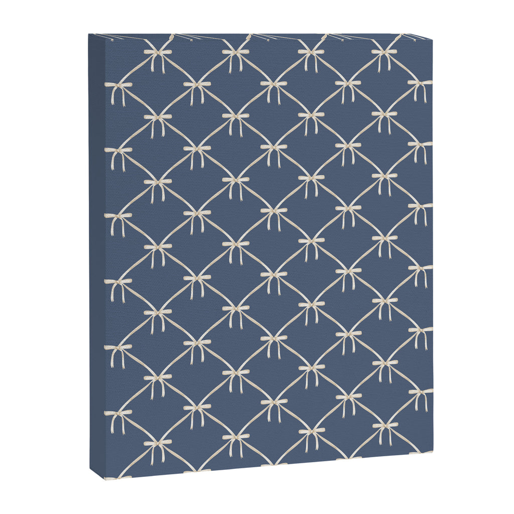 Bows & Ribbons Pattern XLIII Neutral Blue Canvas Print Gallery Image 8