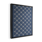 Bows & Ribbons Pattern XLIII Neutral Blue Framed Canvas Print Gallery Image 2