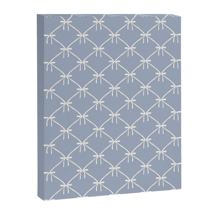 Bows & Ribbons Pattern XLIV Light Pastel Blue Canvas Print Gallery Image 1
