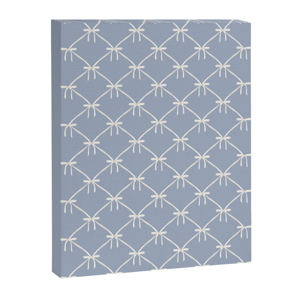 Bows & Ribbons Pattern XLIV Light Pastel Blue Canvas Print Gallery Image 8