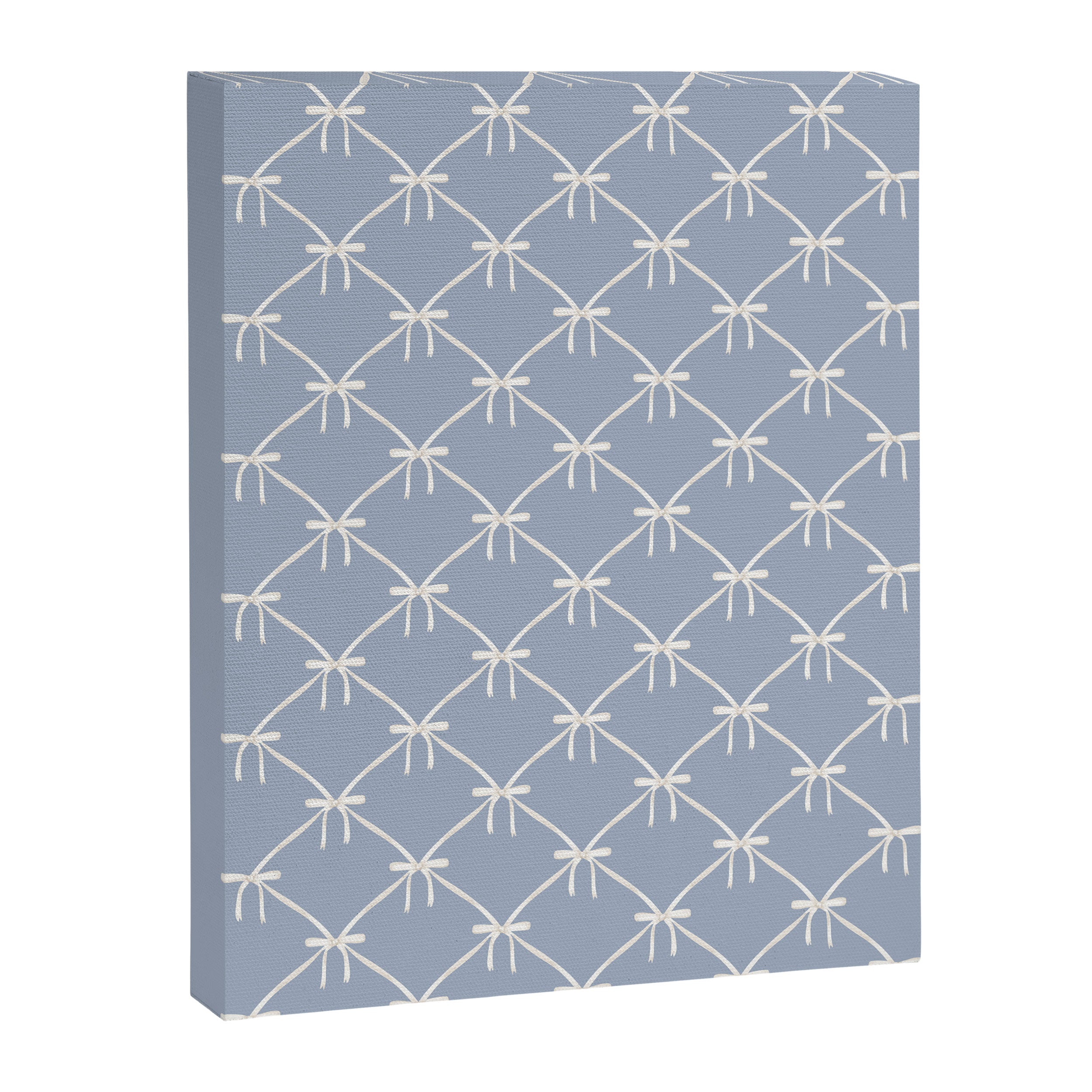 Bows & Ribbons Pattern XLIV Light Pastel Blue Canvas Print Gallery Image 8