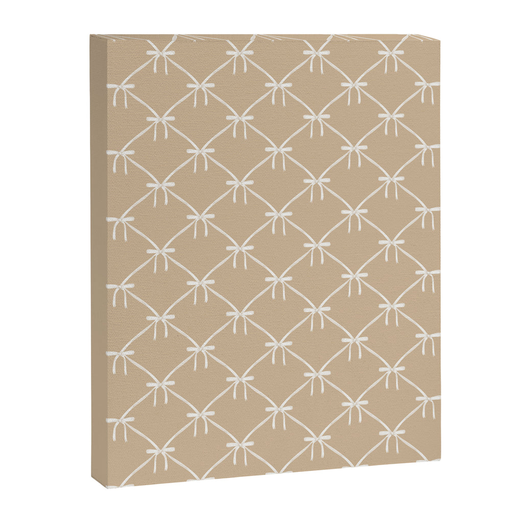 Bows & Ribbons Pattern XLV Neutral Beige Canvas Print Gallery Image 8
