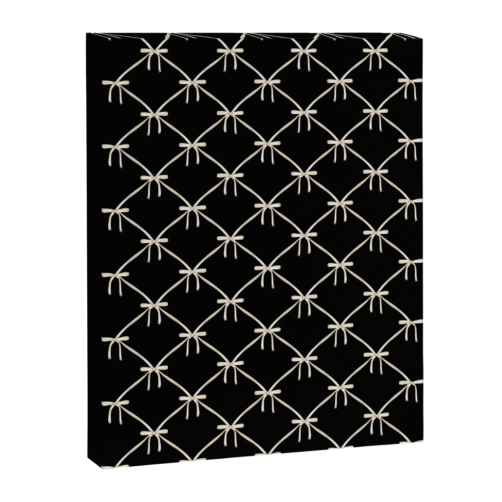 Bows & Ribbons Pattern XLVII Black and White Canvas Print Gallery Image 8