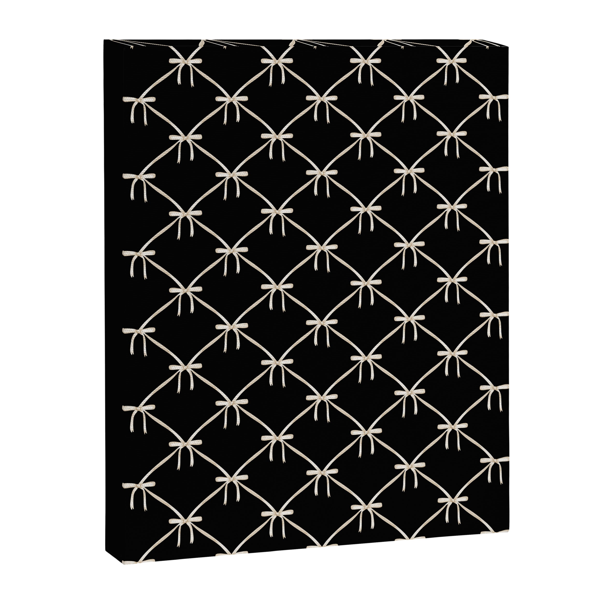 Bows & Ribbons Pattern XLVII Black and White Canvas Print Gallery Image 8