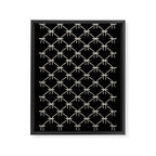 Bows & Ribbons Pattern XLVII Black and White Framed Canvas Print Gallery Image 8