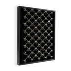 Bows & Ribbons Pattern XLVII Black and White Framed Canvas Print Gallery Image 2