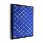 Bows & Ribbons Pattern XLVIII Bright Blue Framed Canvas Print Gallery Image 2