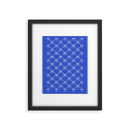Bows & Ribbons Pattern XLVIII Bright Blue Framed Art Print Gallery Image 6