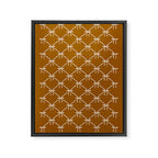 Bows & Ribbons Pattern XVII Burnt Ochre Framed Canvas Print Gallery Image 8