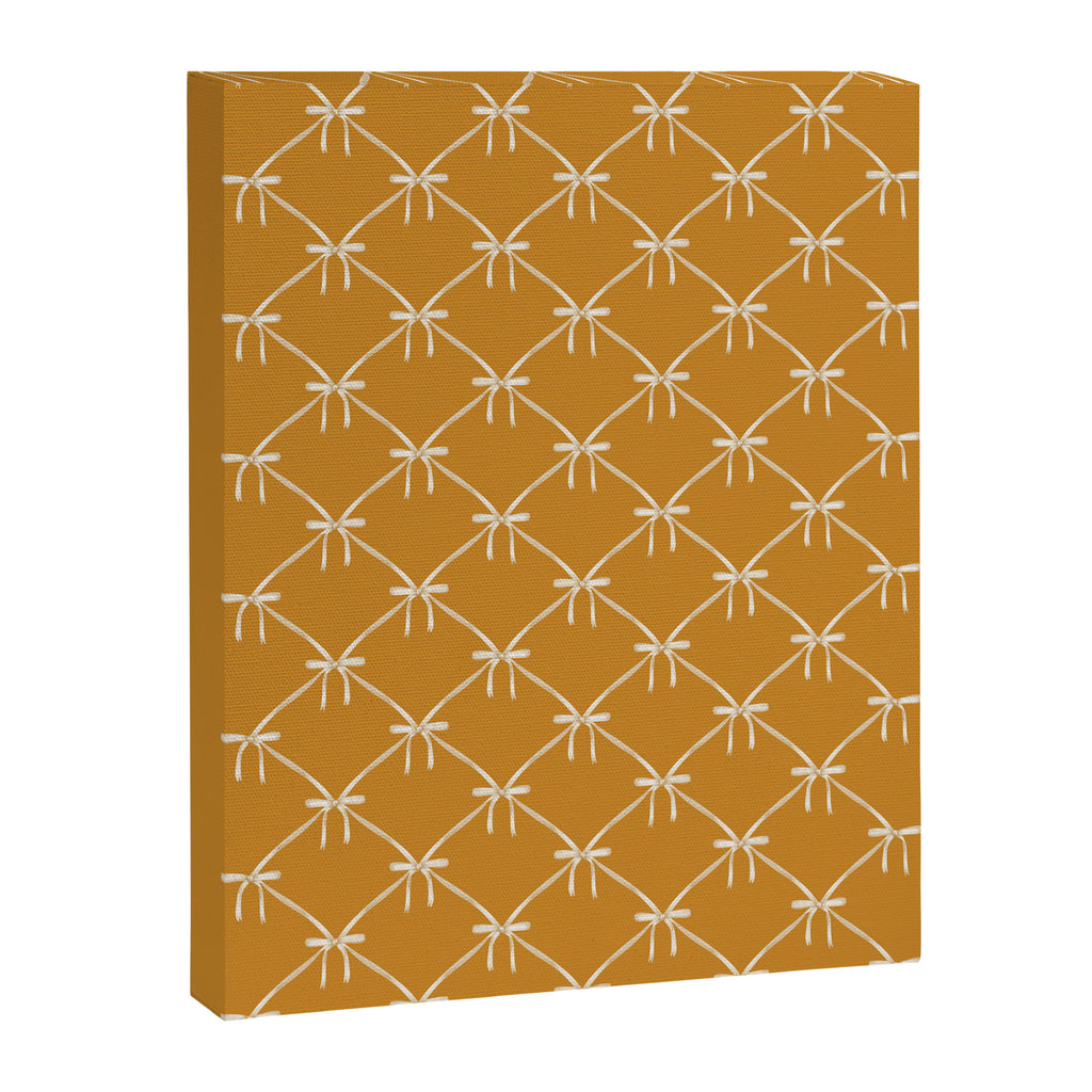 Bows & Ribbons Pattern XVIII Orange Canvas Print Gallery Image 8