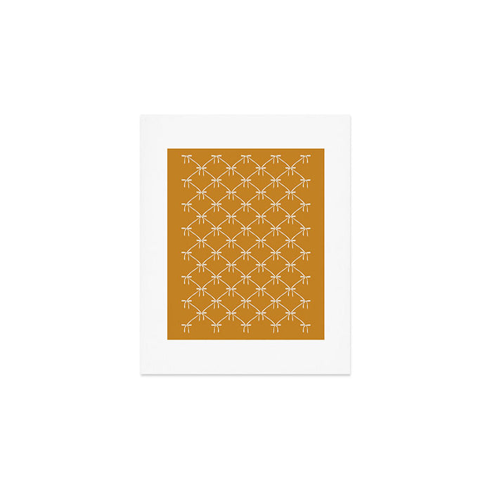 Bows & Ribbons Pattern XVIII Orange Art Print Gallery Image 1