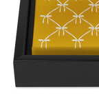 Bows & Ribbons Pattern XX Golden Yellow Framed Canvas Print Gallery Image 3