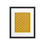 Bows & Ribbons Pattern XX Golden Yellow Framed Art Print Gallery Image 6