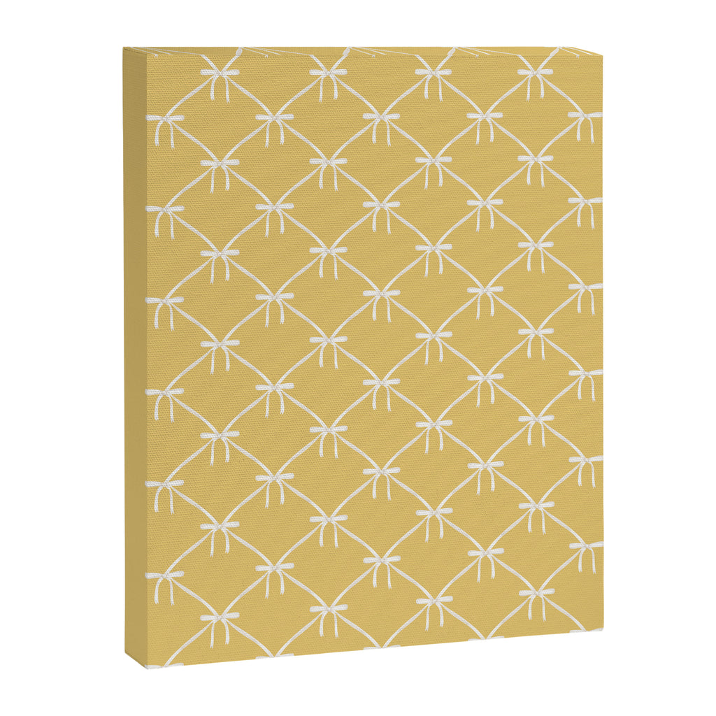 Bows & Ribbons Pattern XXI Butter Yellow Canvas Print Gallery Image 8