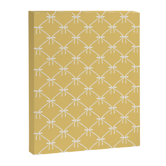 Bows & Ribbons Pattern XXI Butter Yellow Canvas Print Gallery Image 1