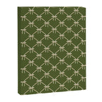 Bows & Ribbons Pattern XXII Dark Olive Green Canvas Print Gallery Image 8