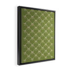 Bows & Ribbons Pattern XXIII Olive Green Framed Canvas Print Gallery Image 2