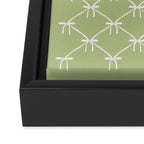 Bows & Ribbons Pattern XXIV Pastel Green Framed Canvas Print Gallery Image 3
