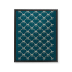 Bows & Ribbons Pattern XXIX Dark Teal Framed Canvas Print Gallery Image 8