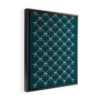 Bows & Ribbons Pattern XXIX Dark Teal Framed Canvas Print Gallery Image 2