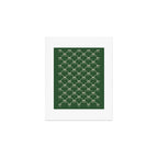 Bows & Ribbons Pattern XXV Dark Forest Green Art Print Gallery Image 1