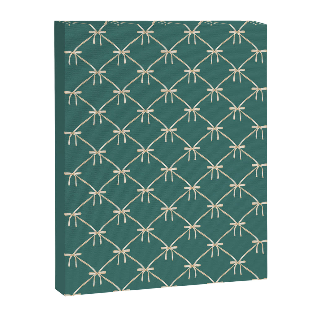 Bows & Ribbons Pattern XXXI Teal Green Canvas Print Gallery Image 8