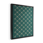 Bows & Ribbons Pattern XXXI Teal Green Framed Canvas Print Gallery Image 2