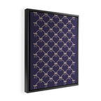 Bows & Ribbons Pattern XXXII Dark Lavender Purple Framed Canvas Print Gallery Image 2