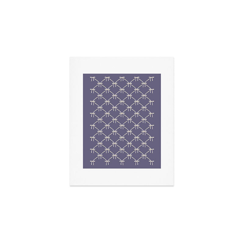 Bows & Ribbons Pattern XXXIII Neutral Lavender Purple Art Print Gallery Image 1