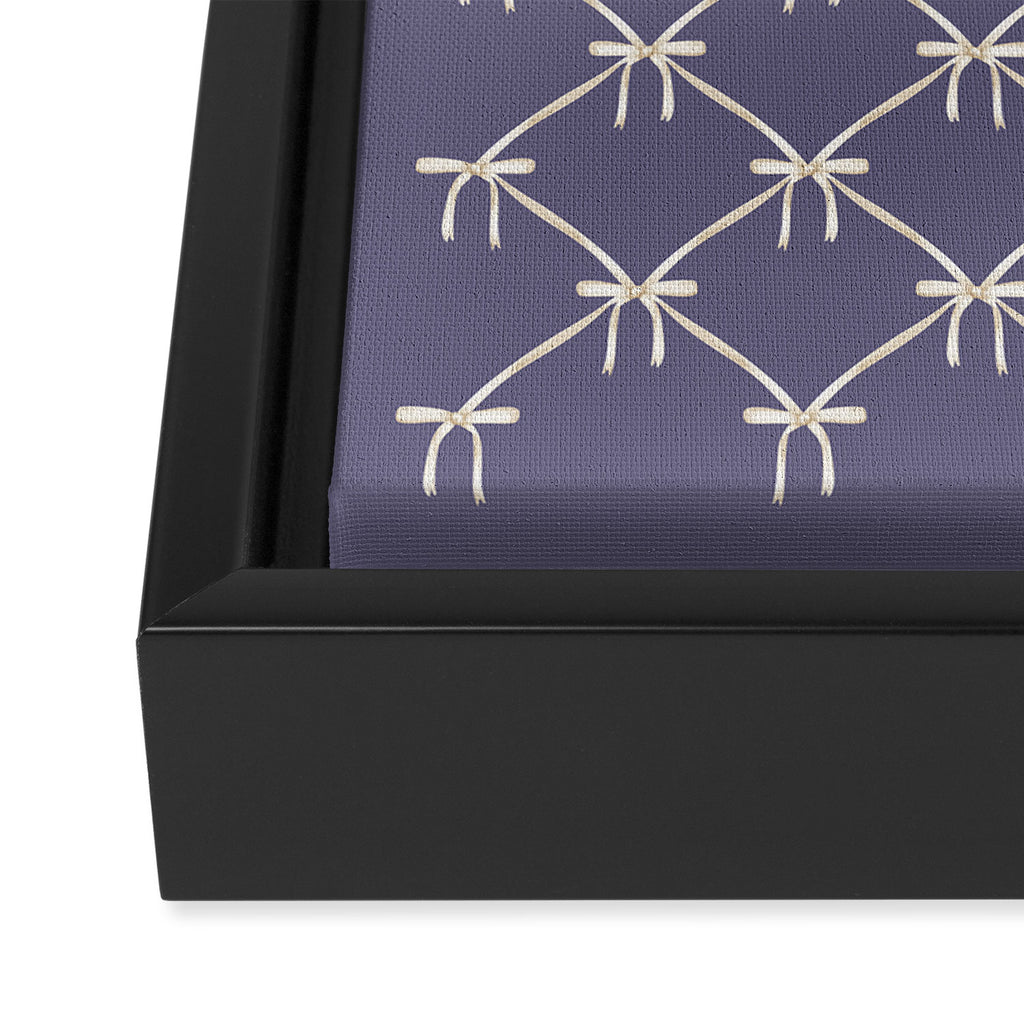 Bows & Ribbons Pattern XXXIII Neutral Lavender Purple Framed Canvas Print Gallery Image 3