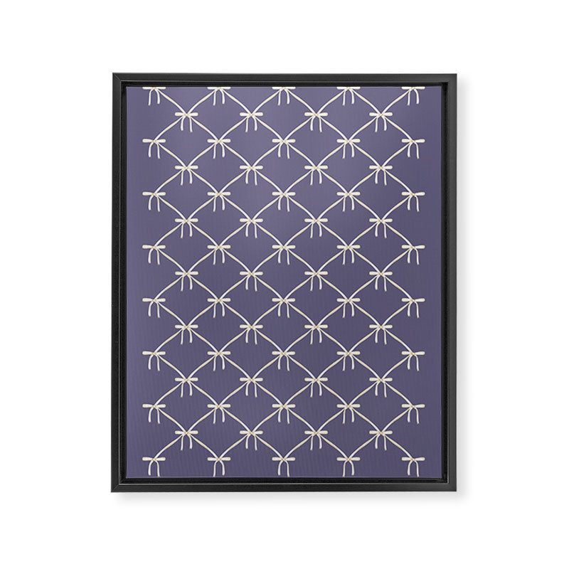 Bows & Ribbons Pattern XXXIII Neutral Lavender Purple Framed Canvas Print Gallery Image 8