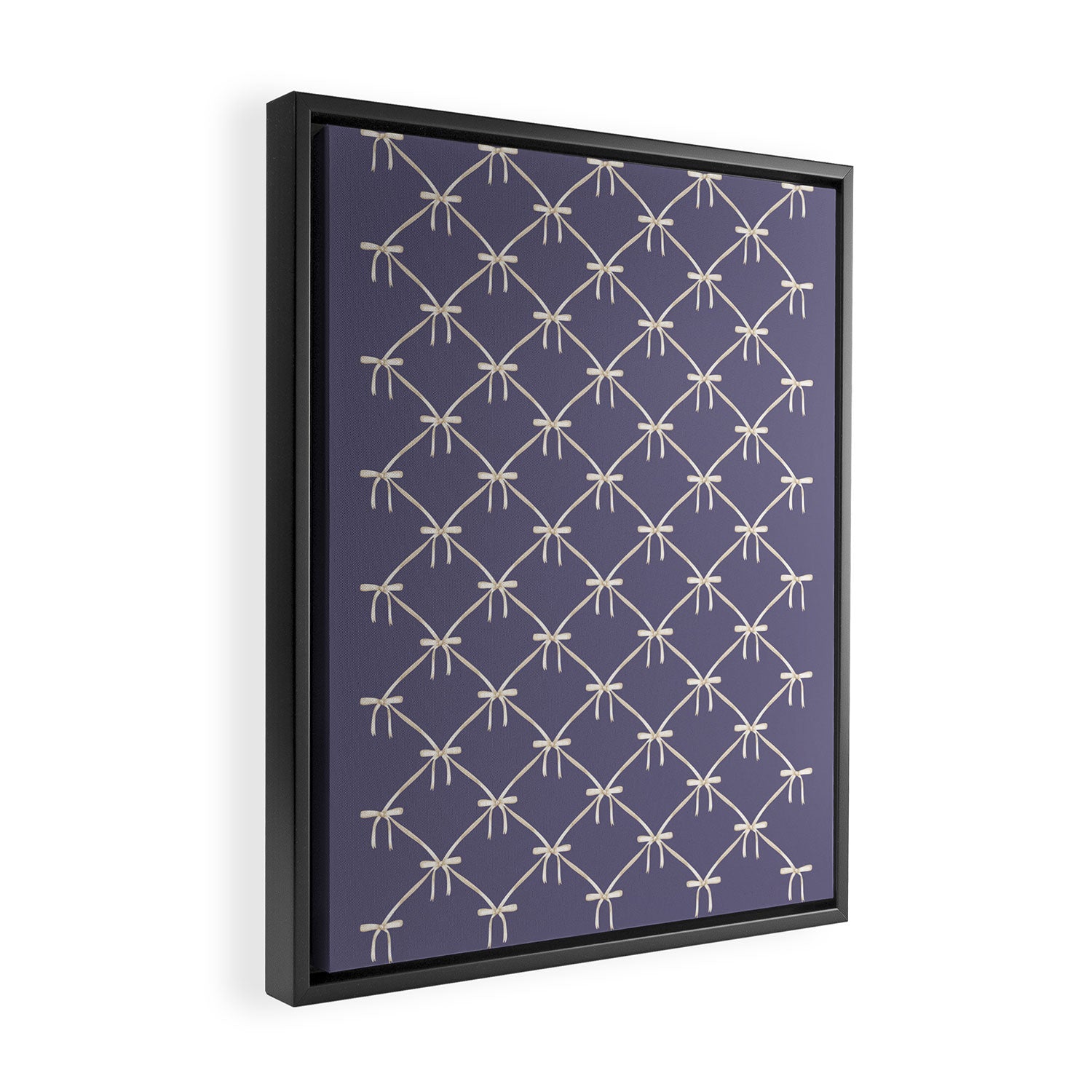 Bows & Ribbons Pattern XXXIII Neutral Lavender Purple Framed Canvas Print Gallery Image 2