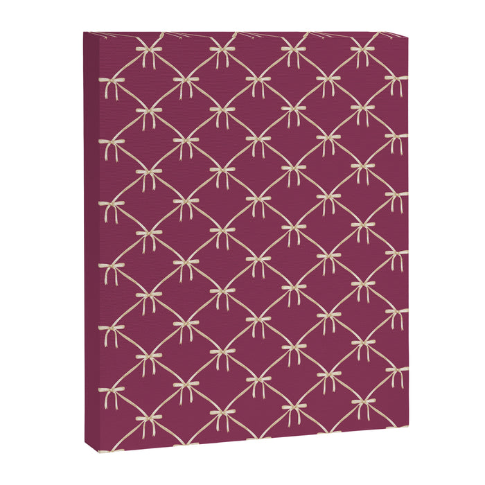 Bows & Ribbons Pattern XXXIII Plum Purple Canvas Print Gallery Image 1
