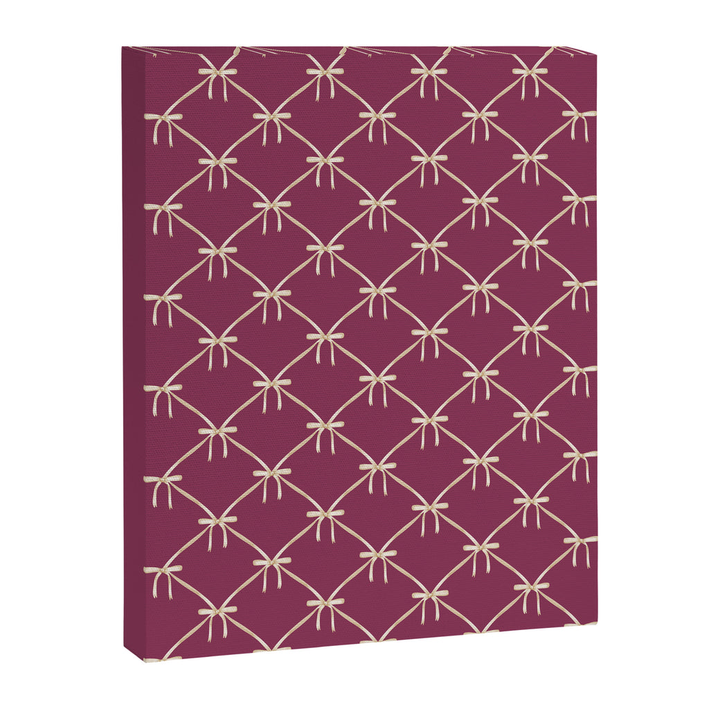 Bows & Ribbons Pattern XXXIII Plum Purple Canvas Print Gallery Image 8