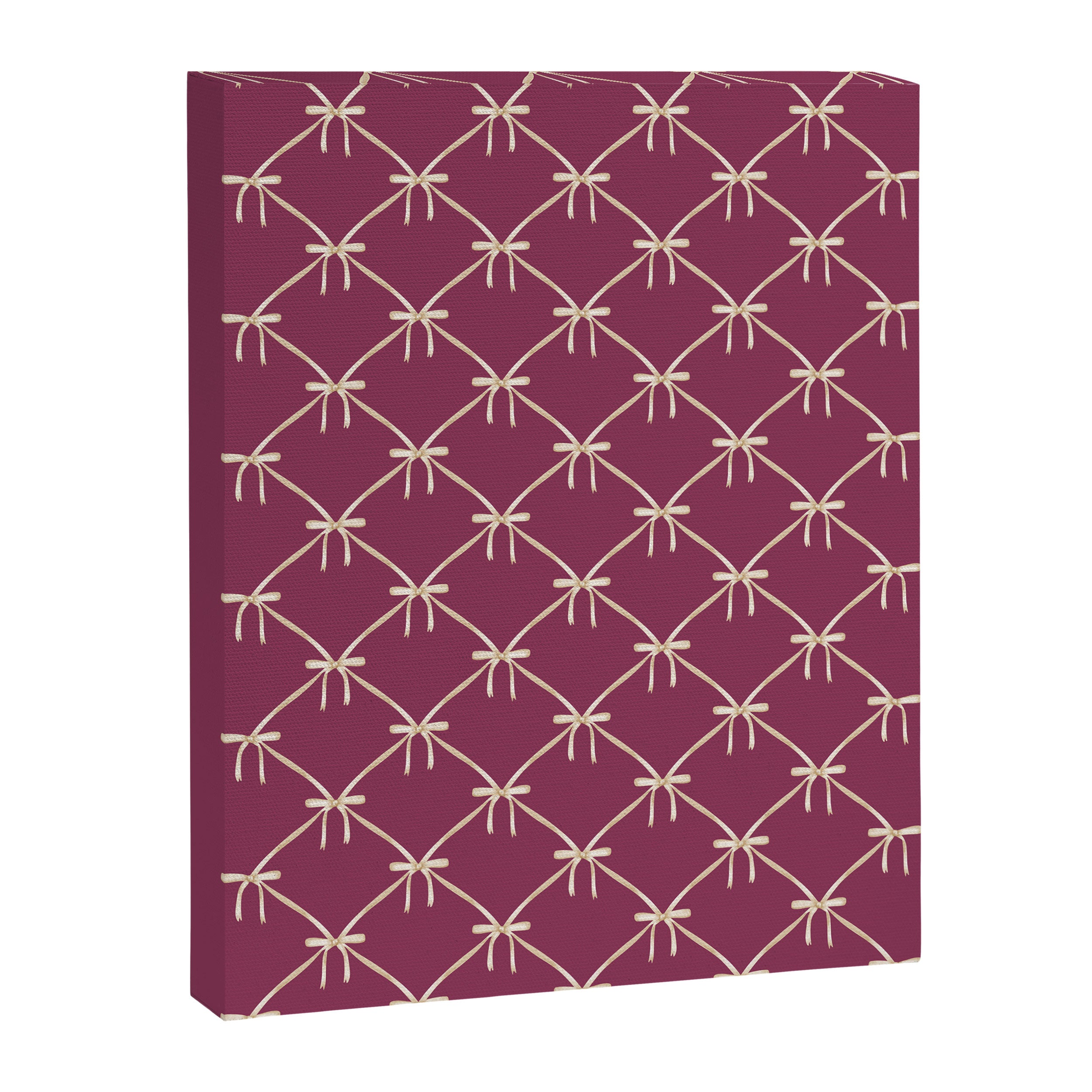 Bows & Ribbons Pattern XXXIII Plum Purple Canvas Print Gallery Image 8