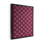 Bows & Ribbons Pattern XXXIII Plum Purple Framed Canvas Print Gallery Image 2