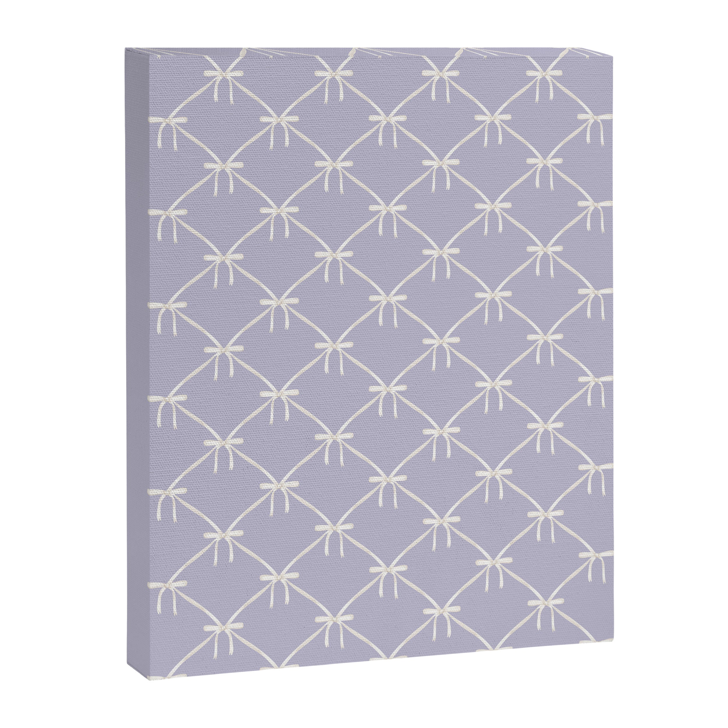 Bows & Ribbons Pattern XXXIV Pastel Lavender Purple  Canvas Print Gallery Image 8