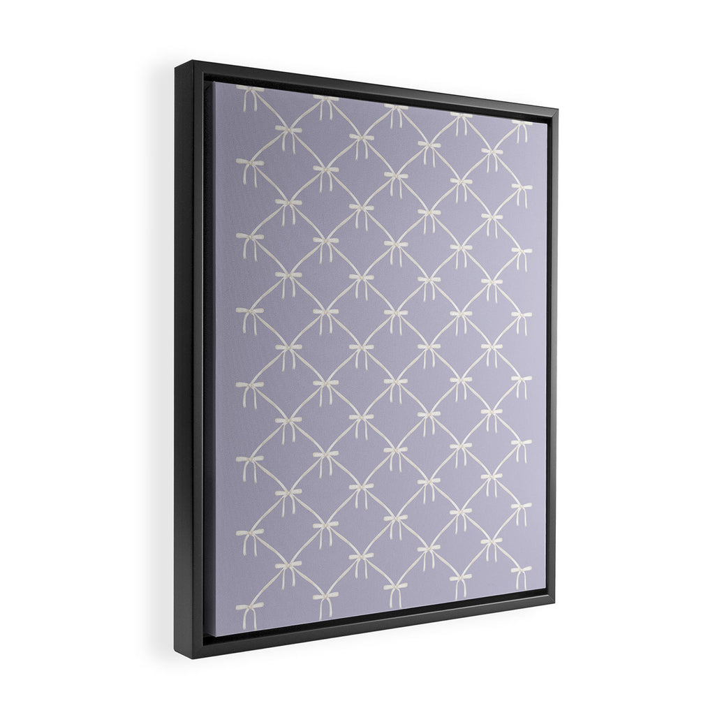 Bows & Ribbons Pattern XXXIV Pastel Lavender Purple  Framed Canvas Print Gallery Image 2