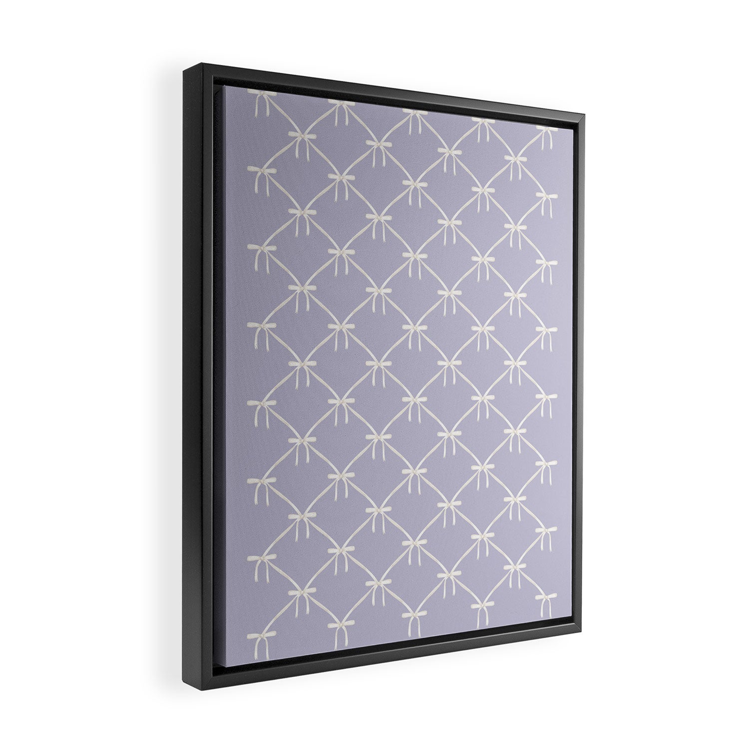 Bows & Ribbons Pattern XXXIV Pastel Lavender Purple  Framed Canvas Print Gallery Image 2