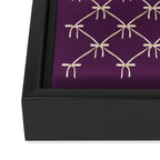 Bows & Ribbons Pattern XXXV Dark Purple Framed Canvas Print Gallery Image 3