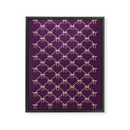 Bows & Ribbons Pattern XXXV Dark Purple Framed Canvas Print Gallery Image 8