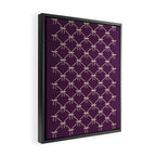 Bows & Ribbons Pattern XXXV Dark Purple Framed Canvas Print Gallery Image 2