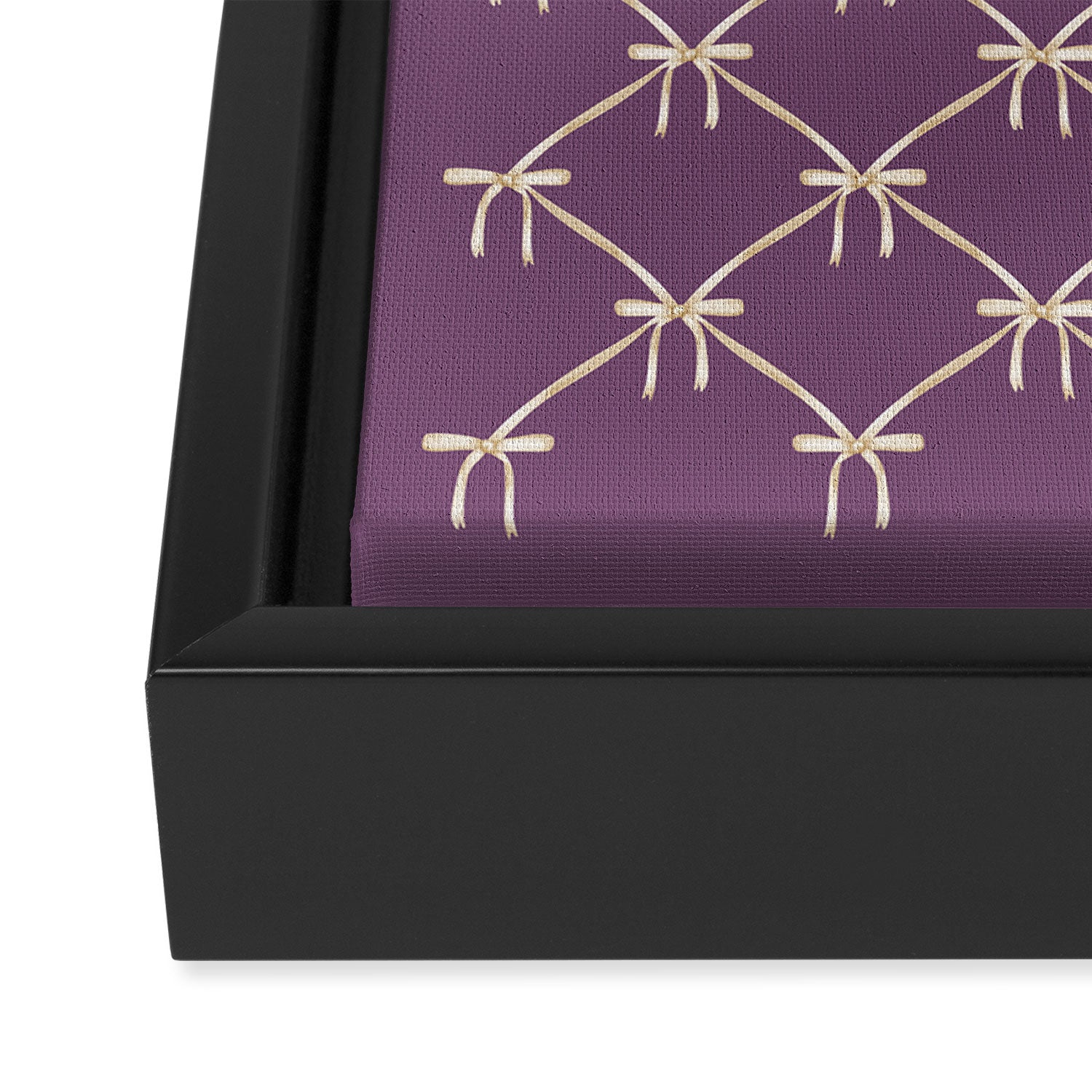 Bows & Ribbons Pattern XXXVI Lavender Purple Framed Canvas Print Gallery Image 3