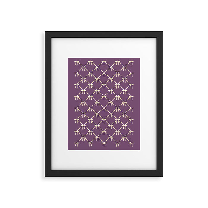 Bows & Ribbons Pattern XXXVI Lavender Purple Framed Art Print Gallery Image 1