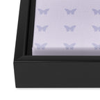 Butterfly Pattern - Lilac Purple Framed Canvas Print Gallery Image 3