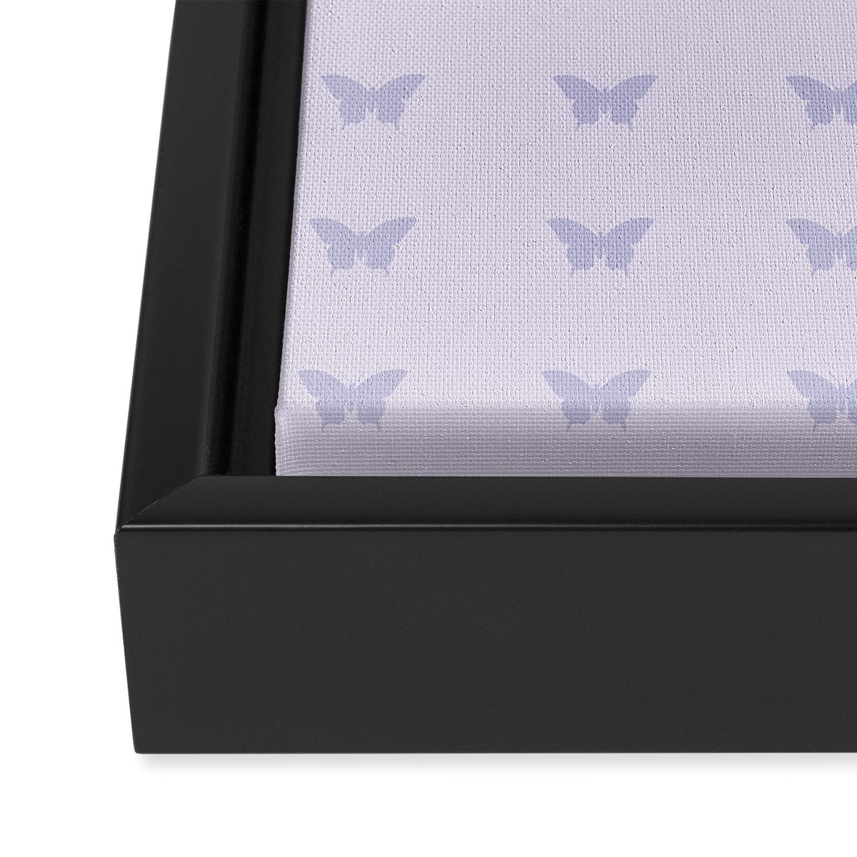 Butterfly Pattern - Lilac Purple Framed Canvas Print Gallery Image 3