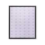 Butterfly Pattern - Lilac Purple Framed Canvas Print Gallery Image 8