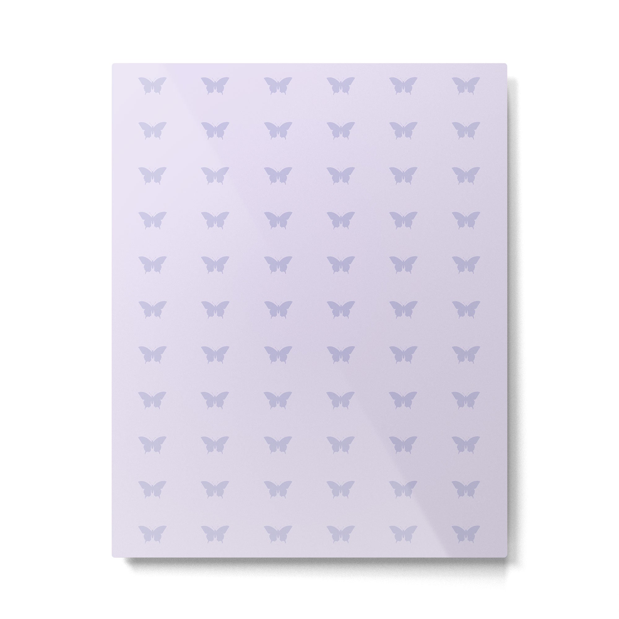 Butterfly Pattern - Lilac Purple Metal Print Gallery Image 6