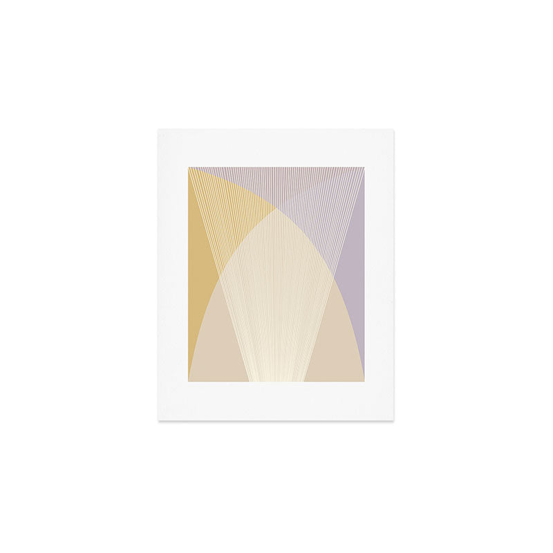 Cecilia Shapes I - Neutral Yellow and Purple Art Print Gallery Image 1